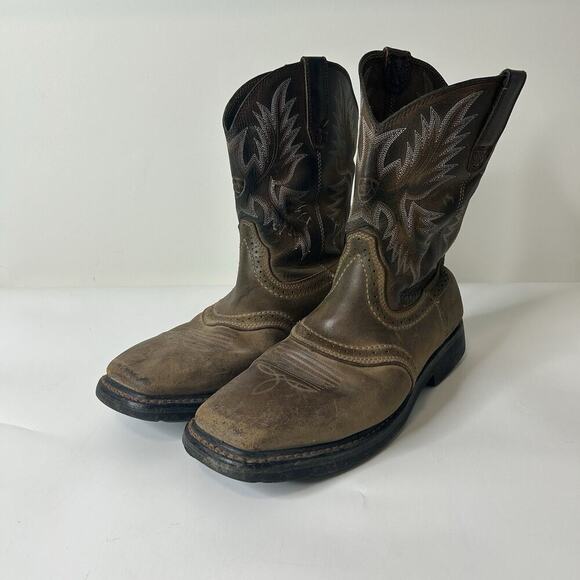 Ariat Work Boots Mens 11.5 D ASTM F2892-18 Brown Leather Upper Workwear - Picture 1 of 10